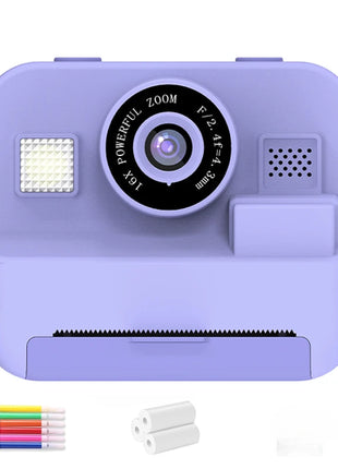 Educational Thermal Instant Print Camera With 32G Card, 1080P Children