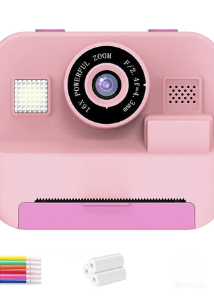 Educational Thermal Instant Print Camera With 32G Card, 1080P Children