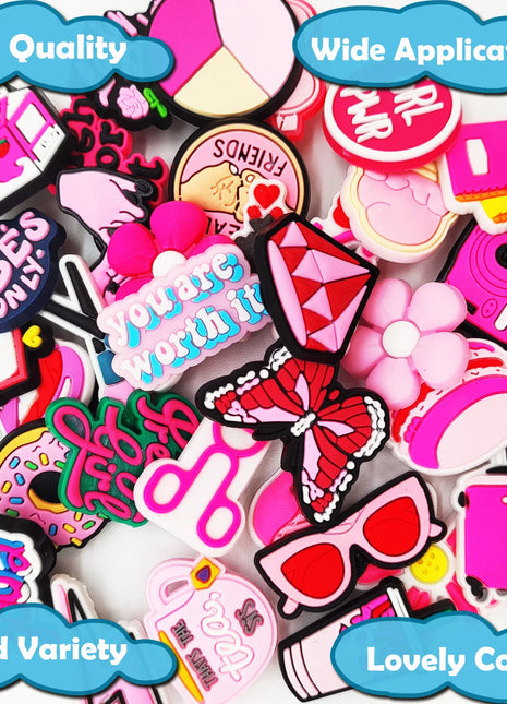 Lot of  20/30/50/100/200Pcs Random Shoe Charms for Sandals,Shoe DIY