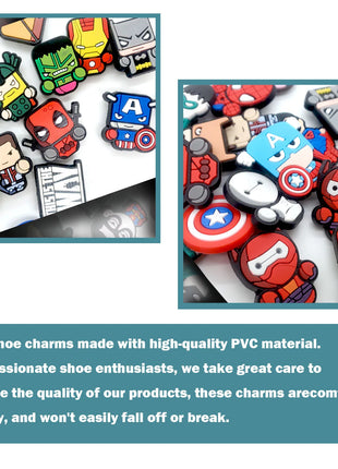 Random 10/20/30Pcs Hot Toys Series Shoe Charms For Clogs,PVC Shoe DIY