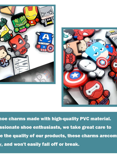 Random 10/20/30Pcs Hot Toys Series Shoe Charms For Clogs,PVC Shoe DIY