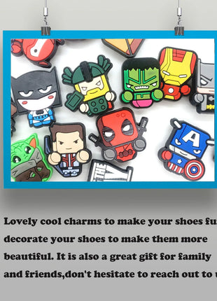 Random 10/20/30Pcs Hot Toys Series Shoe Charms For Clogs,PVC Shoe DIY