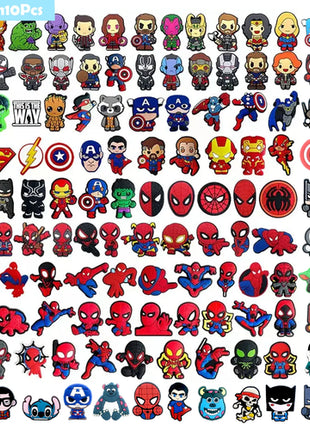 Random 10/20/30Pcs Hot Toys Series Shoe Charms For Clogs,PVC Shoe DIY