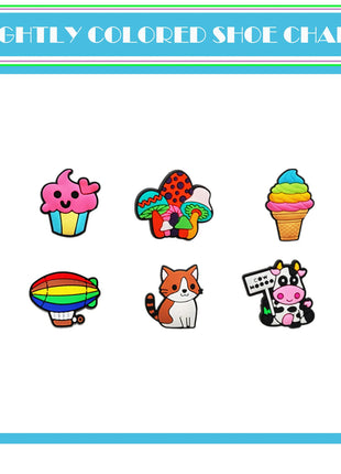 Lot of  20/30/50/100/200Pcs Random Shoe Charms for Sandals,Shoe DIY