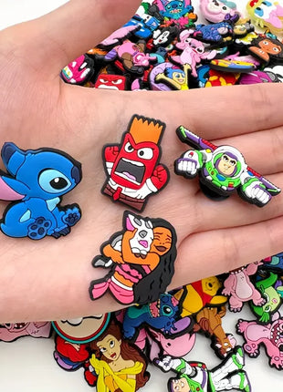 Random 10-100Pcs MINISO Disney Series Shoe Charms For Key Chain