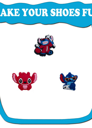 Random 10/20Pcs MINISO Stitch Series Shoe Charms For Slides