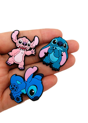Random 10/20Pcs MINISO Stitch Series Shoe Charms For Slides