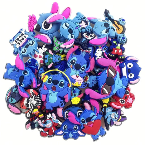 Random 10/20Pcs MINISO Stitch Series Shoe Charms For Slides