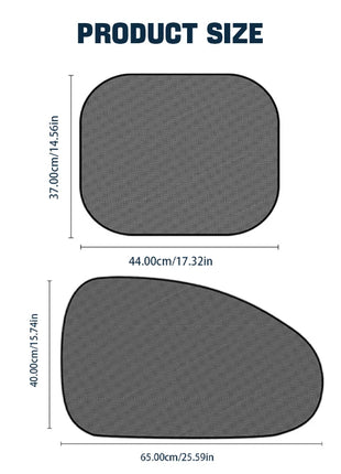 SEAMETAL 2PCS Car Window Sunshade Cover Sun Shield UV Protection Auto