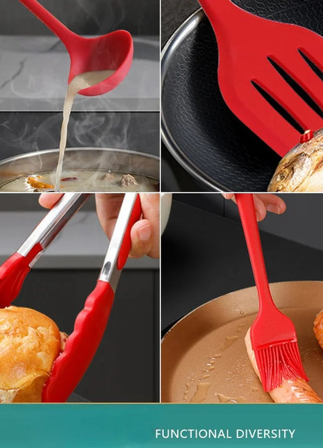 10 PCS Silicone Cookware Set Kitchen Cooking Tools Baking Tools