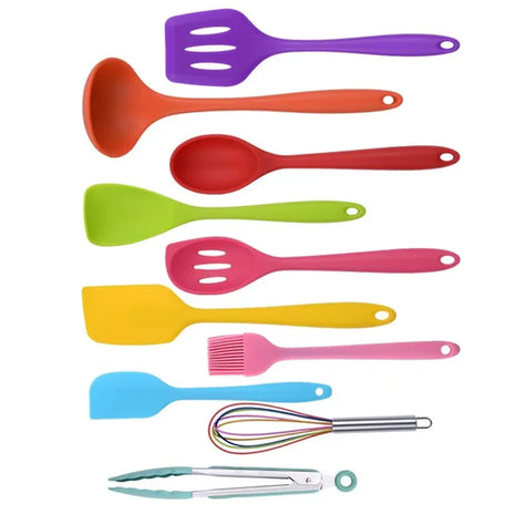 10 PCS Silicone Cookware Set Kitchen Cooking Tools Baking Tools