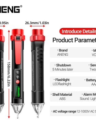 ANENG VC1010 Digital AC/DC Voltage Detectors Smart Non-Contact Tester