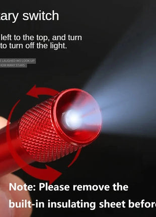 Mini Torch Keychain Pendant with battery Portable Small Light led