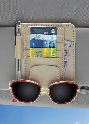 Car Sun Visor Organizer Multi-Pocket Business Card Storage Management