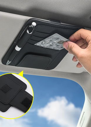 Car Sun Visor Organizer Multi-Pocket Business Card Storage Management