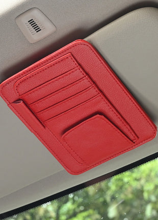Car Sun Visor Organizer Multi-Pocket Business Card Storage Management