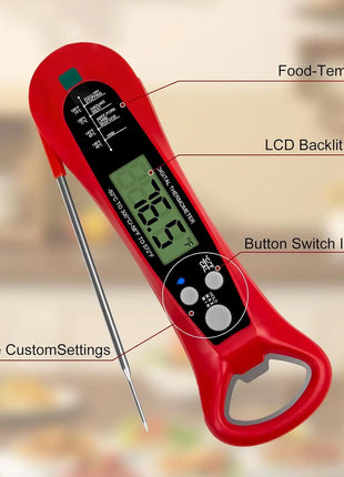 Instant Read Meat Thermometer for Cooking, Fast & Precise Digital Food
