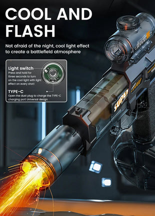 New Led Electric Water Guns with  For Adults Powerful Squirt Automatic