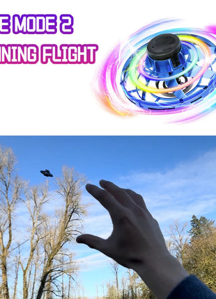 NEW LED Flying UFO Spinner Fingertip, Upgrade Flight Helicopter Gyro