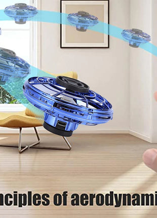 NEW LED Flying UFO Spinner Fingertip, Upgrade Flight Helicopter Gyro