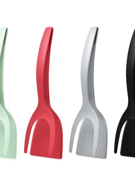 Shovel Clip Silicone Grip Flip Tongs Egg Steak Spatula Tongs Clamp