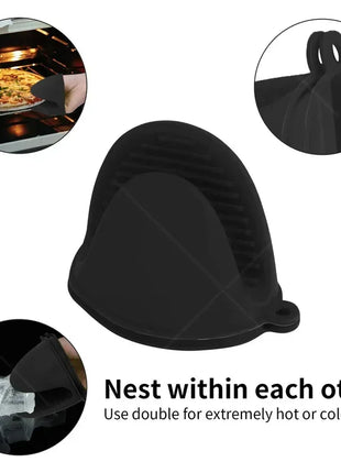 2PCS Oven Mitts Silicone Oven Glove Heat Resistant Pinch Mitts Anti