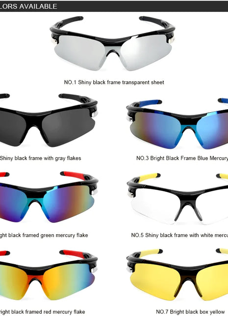 RIDERACE Sports Men Sunglasses Road Bicycle Glasses Mountain Cycling