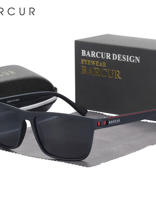BARCUR Men Polarized Sunclasses TR90 Light Weight Fishing Travel Sun