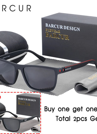 BARCUR Men Polarized Sunclasses TR90 Light Weight Fishing Travel Sun