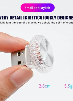 1 Pc RGB Car USB Ambient Light Mini LED Decorative Atmosphere Lamps