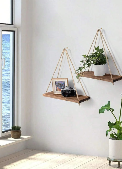1PCS Wall decoration hanging rope flower pot storage rack wall hanging
