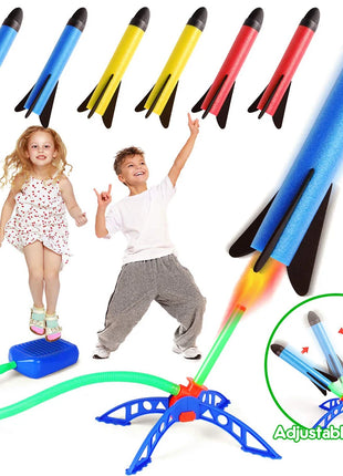 Kid Air Rocket Foot Pump Launcher Outdoor Air Pressed Stomp Soaring