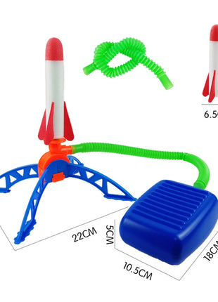 Kid Air Rocket Foot Pump Launcher Outdoor Air Pressed Stomp Soaring