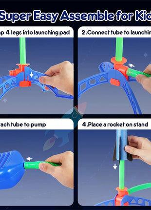 Kid Air Rocket Foot Pump Launcher Outdoor Air Pressed Stomp Soaring