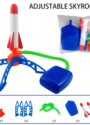 Kid Air Rocket Foot Pump Launcher Outdoor Air Pressed Stomp Soaring