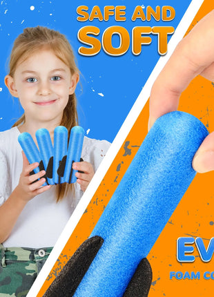 Foam Rocket Launcher Toy Set for Kids Outdoor Birthday Gifts – 3 Soft