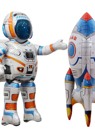 1pc Rocket Astronaut Standing Ballons Spaceman Helium Balloons Out Of