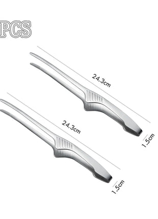 Stainless Steel Precision Kitchen Tongs Tweezers Non-slip Heat