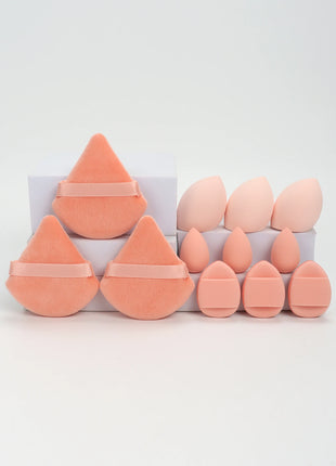 12-Piece All-Purpose Makeup Sponge Set, Made of 3 Loose Powder Puffs,