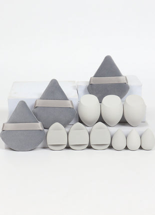 12-Piece All-Purpose Makeup Sponge Set, Made of 3 Loose Powder Puffs,