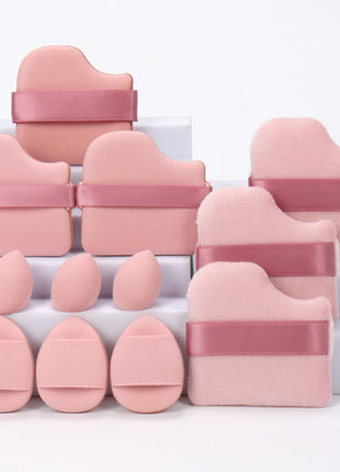 12-Piece All-Purpose Makeup Sponge Set, Made of 3 Loose Powder Puffs,