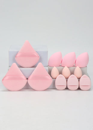12-Piece All-Purpose Makeup Sponge Set, Made of 3 Loose Powder Puffs,