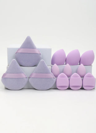 12-Piece All-Purpose Makeup Sponge Set, Made of 3 Loose Powder Puffs,