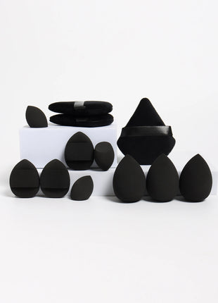 12-Piece All-Purpose Makeup Sponge Set, Made of 3 Loose Powder Puffs,