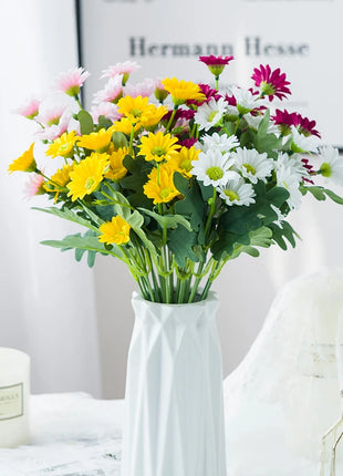 21 Heads Artificialflower Autumn Silk Daisy Bouquet Decor Vase Home