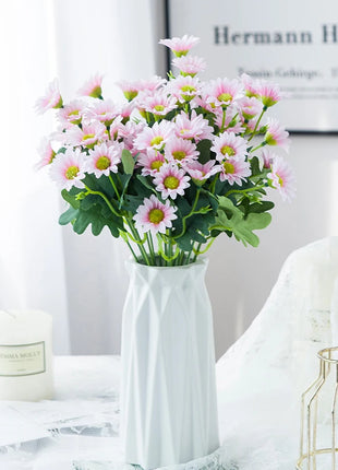 21 Heads Artificialflower Autumn Silk Daisy Bouquet Decor Vase Home