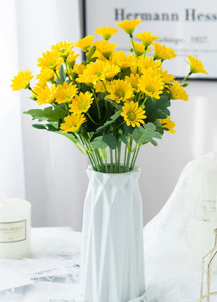 21 Heads Artificialflower Autumn Silk Daisy Bouquet Decor Vase Home