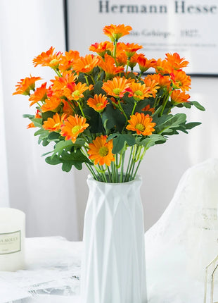 21 Heads Artificialflower Autumn Silk Daisy Bouquet Decor Vase Home