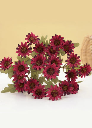 21 Heads Artificialflower Autumn Silk Daisy Bouquet Decor Vase Home