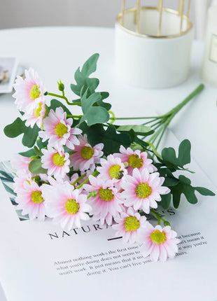 21 Heads Artificialflower Autumn Silk Daisy Bouquet Decor Vase Home